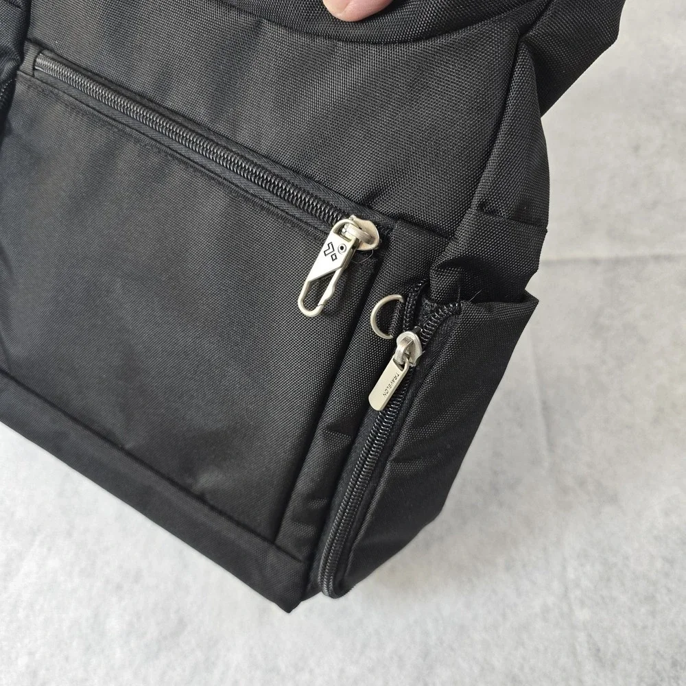 Travelon Anti-Theft Classic Messenger Bag, Black Handbag